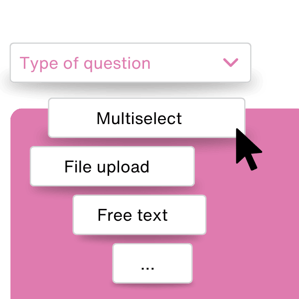 Forms with custom tailored questions