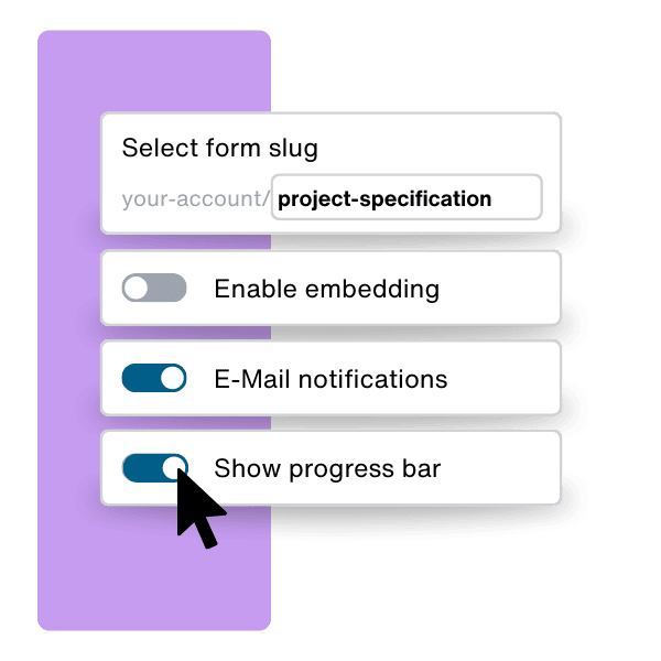 Configure your form settings